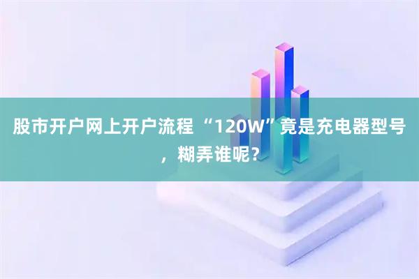 股市开户网上开户流程 “120W”竟是充电器型号，糊弄谁呢？